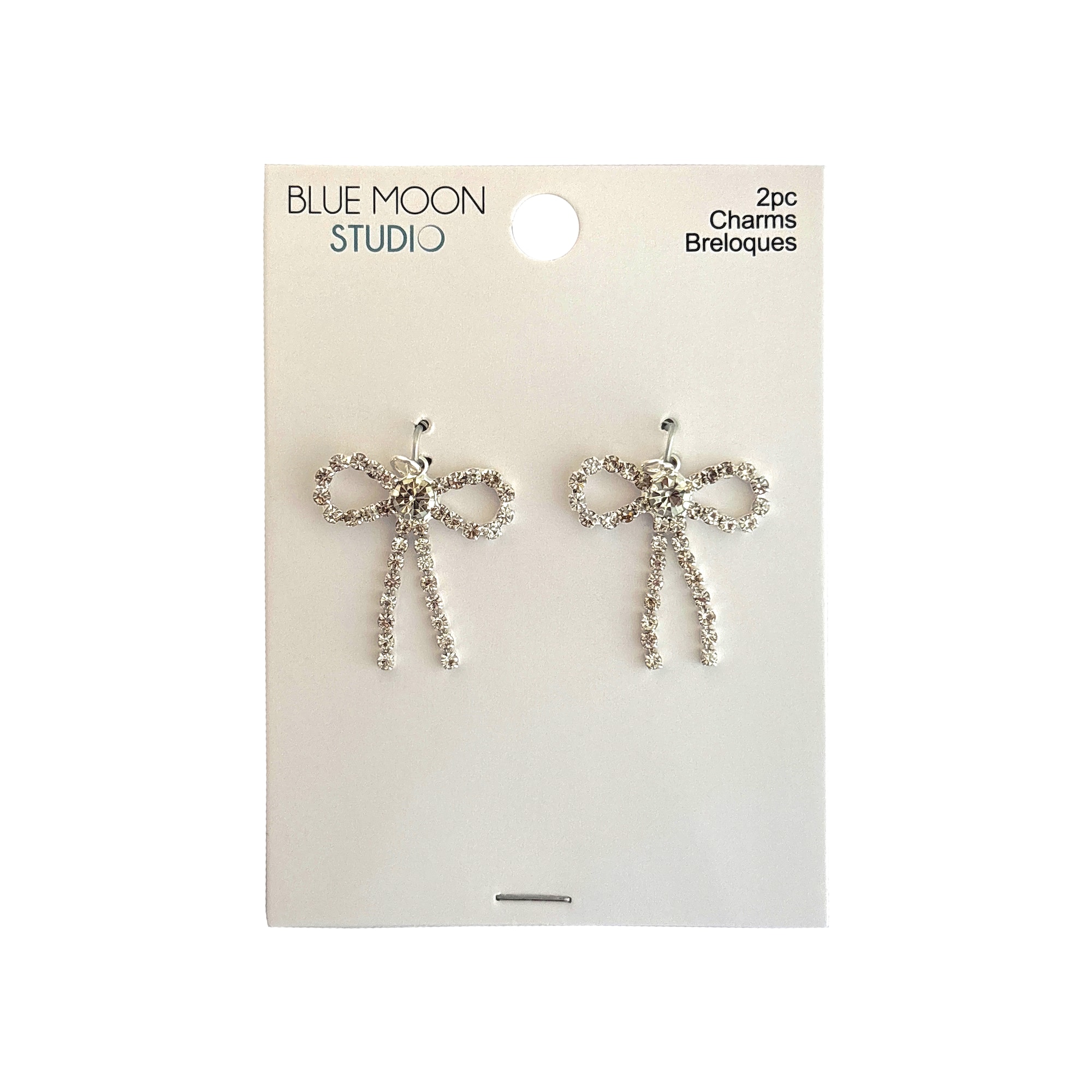 Blue Moon Studio™ Silver-Colored Claw Chain Bow Charms, 2ct.